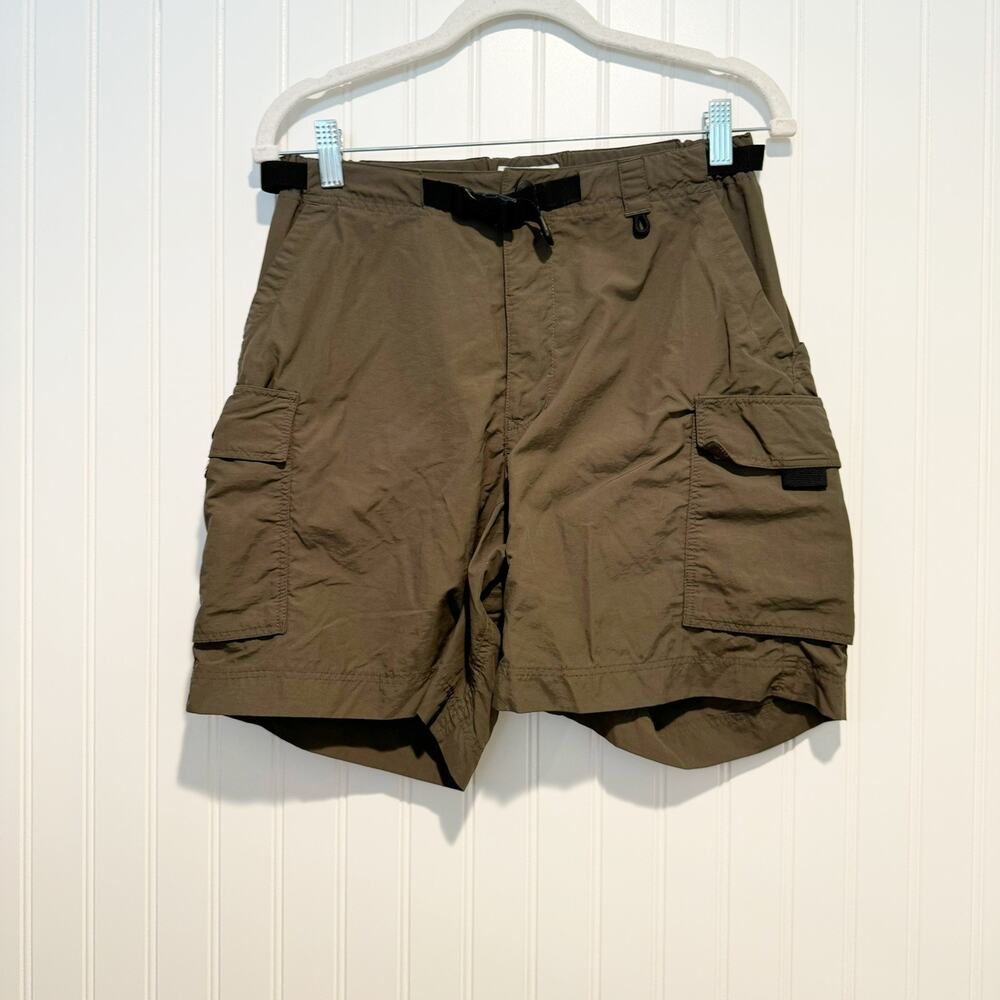 REI Nylon Belted Hiking Cargo Shorts Olive Green UPF30 Size 8
